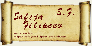 Sofija Filipčev vizit kartica